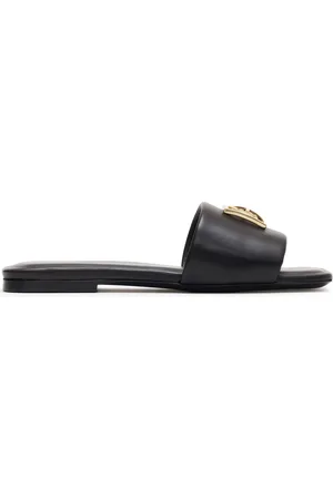 ANINE BING Ria monogramed leather slides