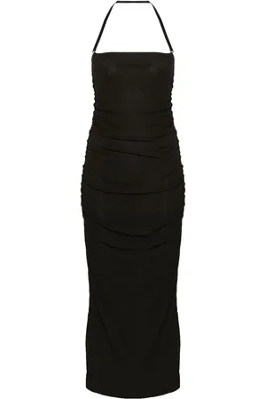 Nanushka Ruched halterneck midi dress