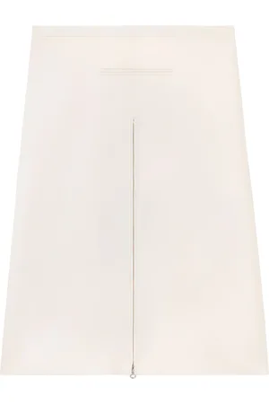Courrèges Zip-detail twill midi skirt
