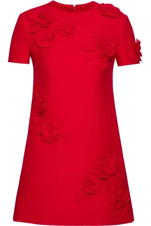 VALENTINO GARAVANI Floral-appliqu?? dress