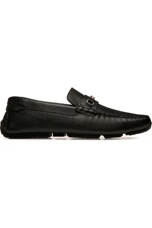 Bally Pilot Driver Ebano grained leather loafers