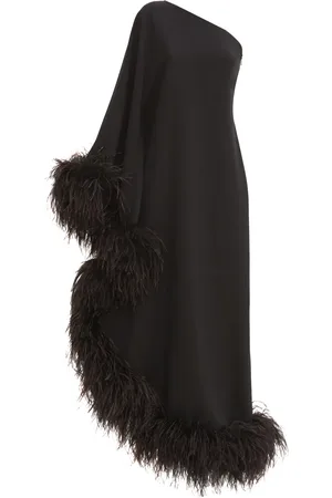 ‎Taller Marmo‎ Ubud feather-trim maxi dress