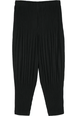 Issey Miyake Pliss??-effect trousers