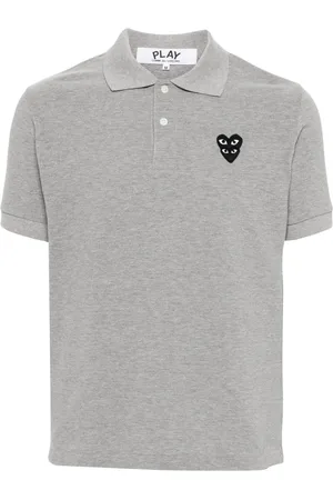 Comme des Garçons Heart-patch cotton polo shirt