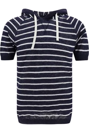 Paul & Shark Striped linen hoodie