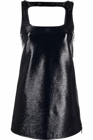 Courrèges Sleeveless vinyl mini dress