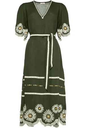 ERES Hortense floral-embroidered linen dress