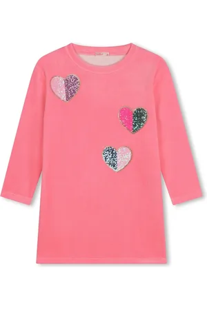 Billieblush Heart-patches velvet dress