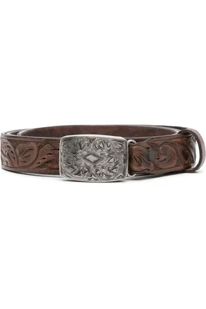 Ralph Lauren Coleman embossed leather belt