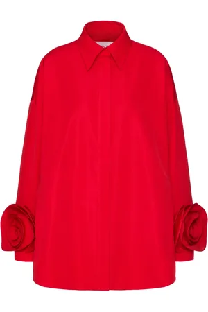 VALENTINO GARAVANI Floral-appliqu?? shirt dress