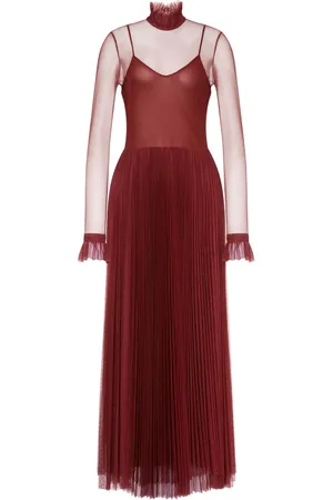 Serafini Long-sleeved pleated dress