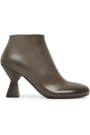 MARSÈLL Sculpted heel leather ankle boots