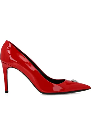 Philipp Plein 85mm skull-appliqu?? patent-leather pumps
