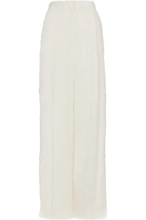 Oscar de la Renta Fringed fil-coup??? wide-leg trousers