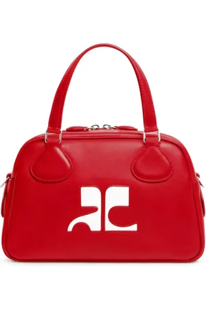 Courrèges Reedition leather bowling bag
