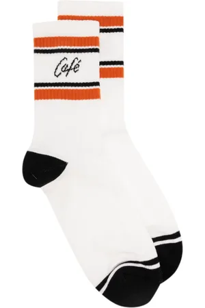 CAF Intarsia-knit logo ribbed socks