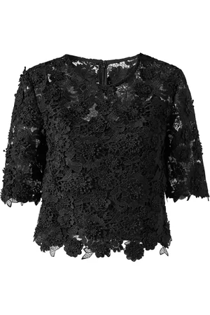 Carolina Herrera Floral lace-detailing top