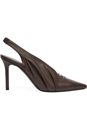 Courrèges 90mm draped slingback pumps