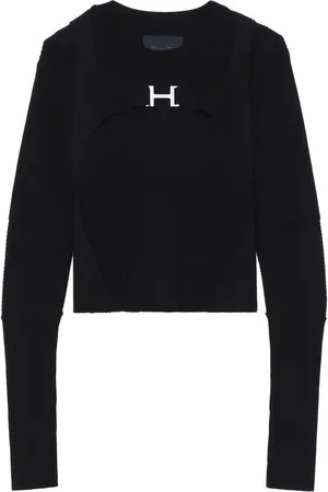 HELIOT EMIL Logo-print panelled-design jumper