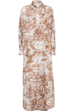 Brunello Cucinelli Herbarium-print shirt dress