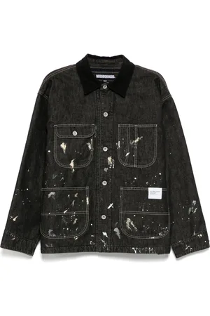NEIGHBORHOOD Corduroy-collar washed-coverall jacket