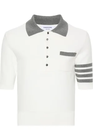 Thom Browne Hector intarsia-knit polo jumper