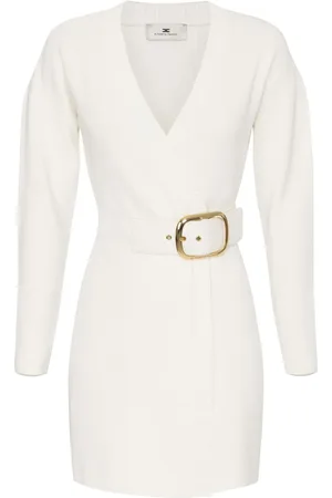 Elisabetta Franchi Maxi buckle coat dress