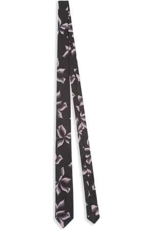 DRIES VAN NOTEN Printed silk tie