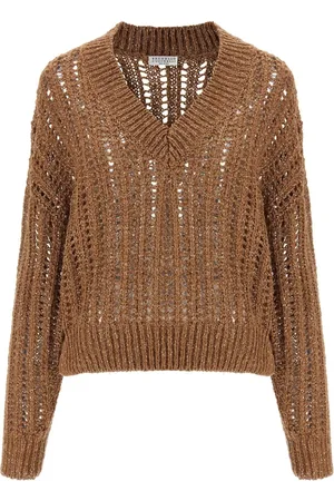 Brunello Cucinelli Rustic Dazzling Net jumper