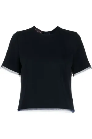 TALBOT RUNHOF Kaspar organza-trim crepe blouse