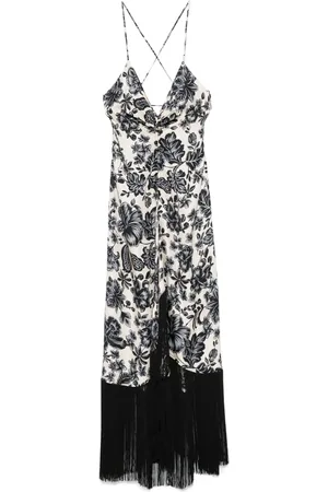 Sandro Floral-print midi dress