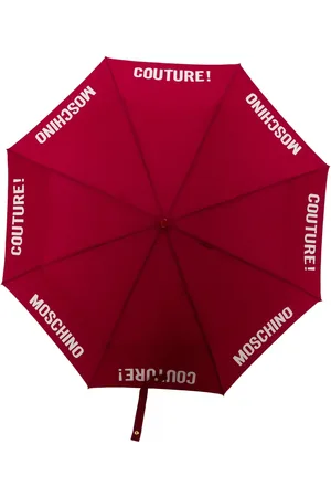 Moschino Logo lettering-print foldable umbrella