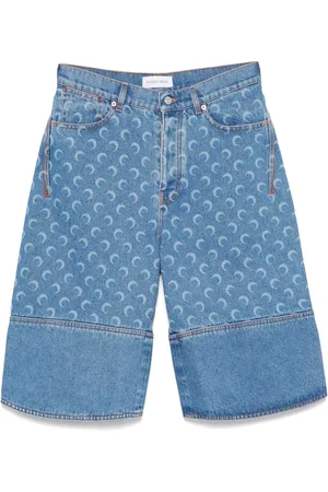 Marine Serre Moonogram-pattern shorts
