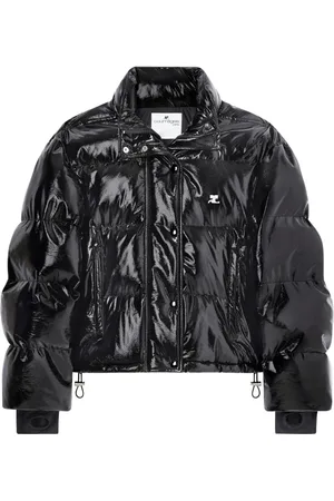 Courrèges Vynil logo-print puffer jacket