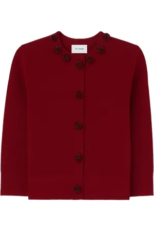 ST. JOHN Crystal-embellished cardigan
