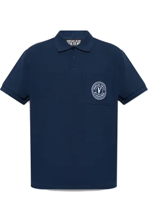 VERSACE Logo-embroidered polo shirt