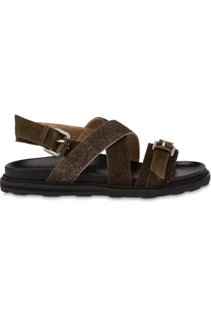 Moschino Buckled suede sandals