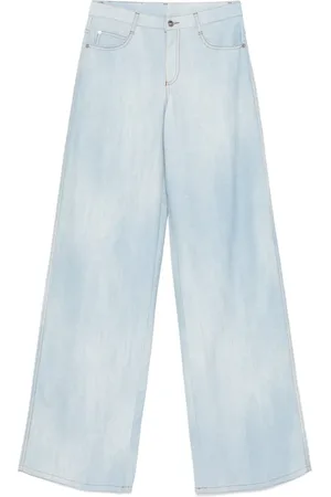 ERMANNO SCERVINO Marocain denim-print trousers