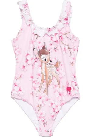 MONNALISA X Disney Bambi-print swimsuit