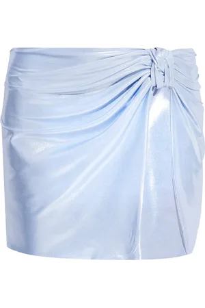 MISBHV Metallic-finish mini skirt