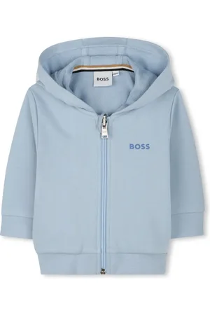 HUGO BOSS Logo-print hooded cardigan