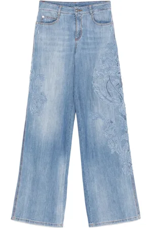 ERMANNO SCERVINO Floral-appliqu?? jeans