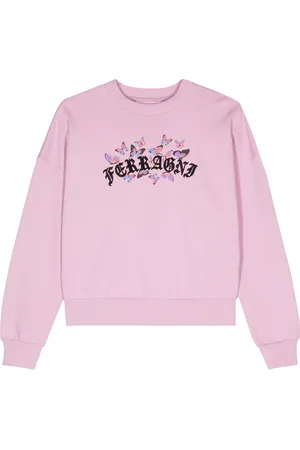 Chiara Ferragni Logo-embroidered butterfly-print sweatshirt