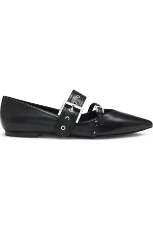 HUGO BOSS Buckled leather ballet flats