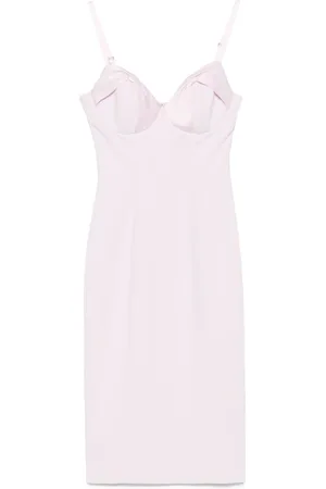 Elisabetta Franchi Satin-bow crepe midi dress