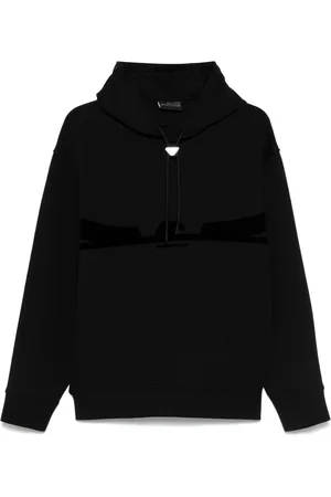 Emporio Armani Flocked-eagle jersey hoodie