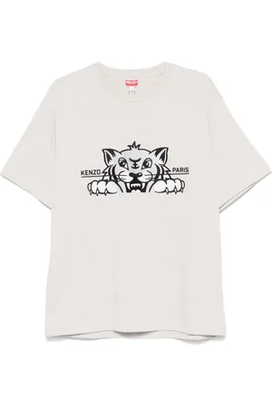 Kenzo Happy Tiger-embroidered T-shirt