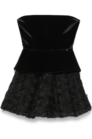 NISSA Floral-appliqu?? mini dress