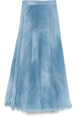 ERMANNO SCERVINO Denim-print maxi skirt