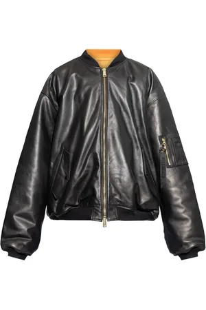 Vetements Leather bomber jacket